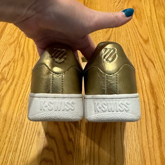 K-Swiss Men’s Gold Leather Lifestyle Shoes Size 11 - Picture 5 of 11